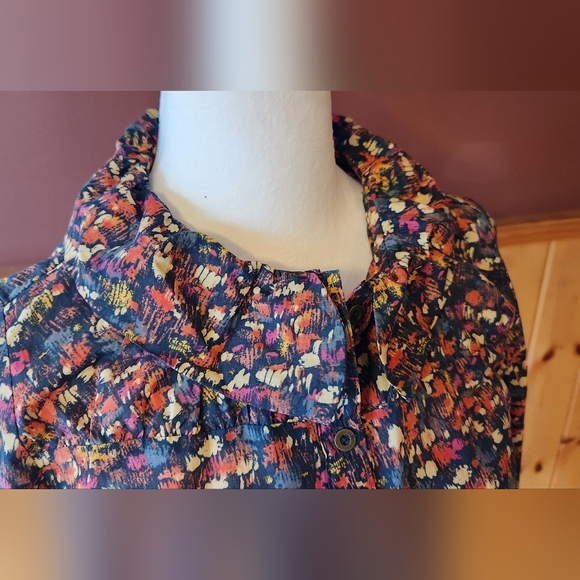 Tulle by Anthropologie Button Up Shirt Dress with Pockets Size XS - Picture 6 of 14